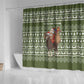 Cyprus Christmas Shower Curtain Santa Riding Ram Ho Ho Holy Cyprus - African Pride