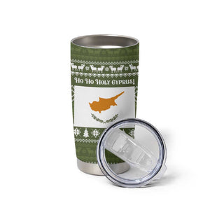 Cyprus Christmas Tumbler Cup Santa Riding Ram Ho Ho Holy Cyprus - African Pride