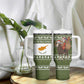 Cyprus Christmas Tumbler With Handle Santa Riding Ram Ho Ho Holy Cyprus - African Pride