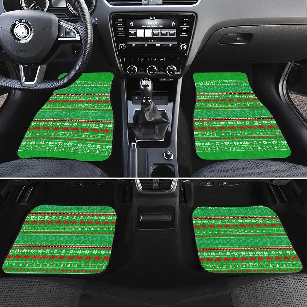 Djibouti Christmas Car Mats Santa Riding Camel Palm Trees Camel - African Pride