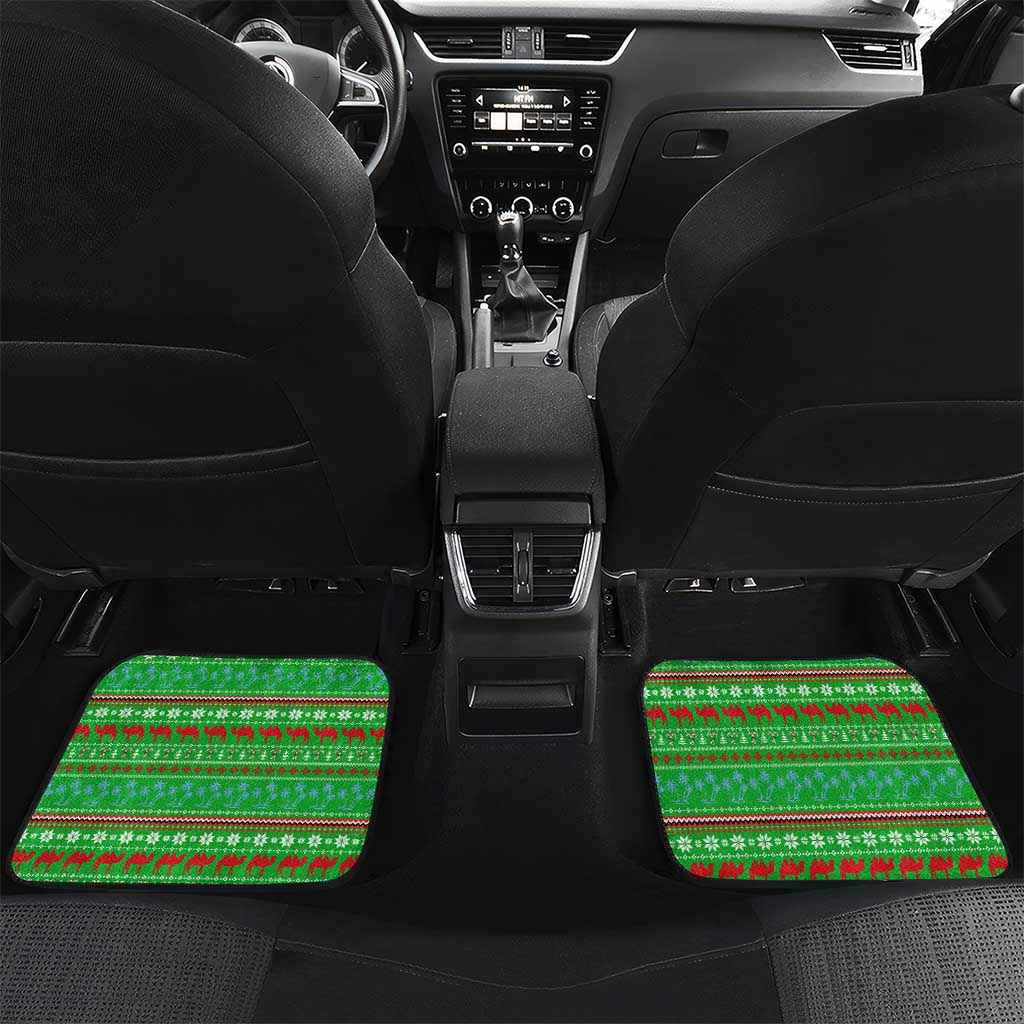Djibouti Christmas Car Mats Santa Riding Camel Palm Trees Camel - African Pride