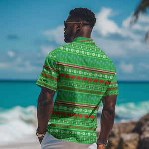 Djibouti Christmas Hawaiian Shirt Santa Riding Camel Palm Trees Camel - African Pride