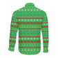 Djibouti Christmas Long Sleeve Button Shirt Santa Riding Camel Palm Trees Camel - African Pride