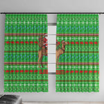 Djibouti Christmas Window Curtain Santa Riding Camel Palm Trees Camel - African Pride