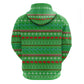 Djibouti Christmas Zip Hoodie Santa Riding Camel Palm Trees Camel - African Pride