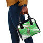 Djibouti Christmas Shoulder Handbag Santa Eagle Doves Trees and Green Snowflake - African Pride