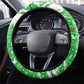 Djibouti Christmas Steering Wheel Cover Santa Eagle Doves Trees and Green Snowflake - African Pride