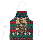 Bayard Rustin Peace In Action Christmas Apron Civil Rights Leader Holiday Floral Dove Peace Ugly Pattern