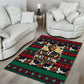 Bayard Rustin Peace In Action Christmas Area Rug Civil Rights Leader Holiday Floral Dove Peace Ugly Pattern