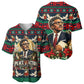 Bayard Rustin Peace In Action Christmas Baseball Jersey Civil Rights Leader Holiday Floral Dove Peace Ugly Pattern