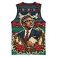 Bayard Rustin Peace In Action Christmas Basketball Jersey Civil Rights Leader Holiday Floral Dove Peace Ugly Pattern
