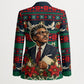 Bayard Rustin Peace In Action Christmas Blazer Civil Rights Leader Holiday Floral Dove Peace Ugly Pattern
