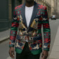 Bayard Rustin Peace In Action Christmas Blazer Civil Rights Leader Holiday Floral Dove Peace Ugly Pattern