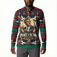 Bayard Rustin Peace In Action Christmas Button Sweatshirt Civil Rights Leader Holiday Floral Dove Peace Ugly Pattern