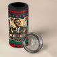 Bayard Rustin Peace In Action Christmas 4 in 1 Can Cooler Tumbler Civil Rights Leader Holiday Floral Dove Peace Ugly Pattern