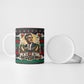 Bayard Rustin Peace In Action Christmas Ceramic Mug Civil Rights Leader Holiday Floral Dove Peace Ugly Pattern