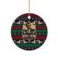 Bayard Rustin Peace In Action Christmas Ceramic Ornament Civil Rights Leader Holiday Floral Dove Peace Ugly Pattern
