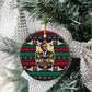 Bayard Rustin Peace In Action Christmas Ceramic Ornament Civil Rights Leader Holiday Floral Dove Peace Ugly Pattern