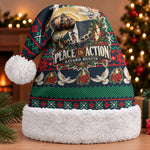 Bayard Rustin Peace In Action Christmas Santa Hat Civil Rights Leader Holiday Floral Dove Peace Ugly Pattern