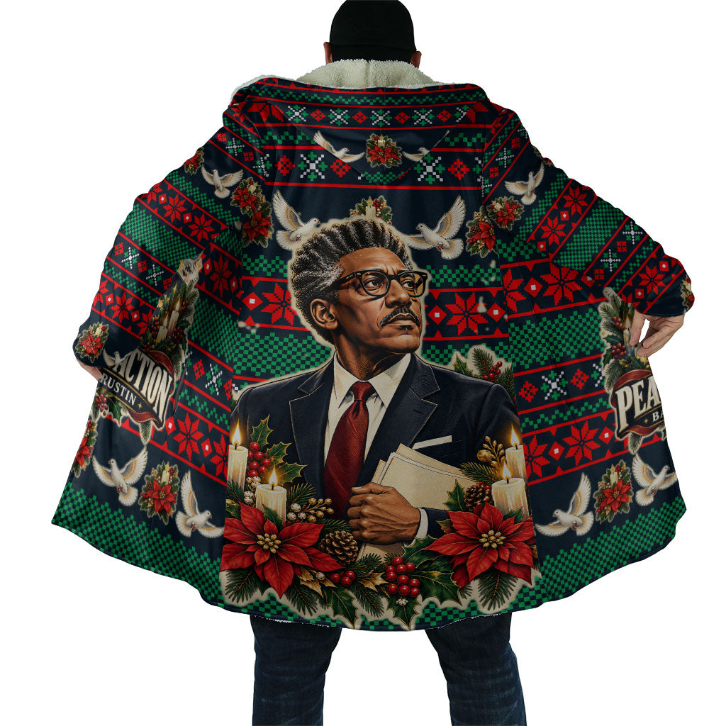Bayard Rustin Peace In Action Christmas Cloak Civil Rights Leader Holiday Floral Dove Peace Ugly Pattern