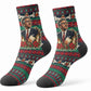 Bayard Rustin Peace In Action Christmas Crew Socks Civil Rights Leader Holiday Floral Dove Peace Ugly Pattern