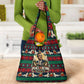 Bayard Rustin Peace In Action Christmas Grocery Bag Civil Rights Leader Holiday Floral Dove Peace Ugly Pattern