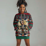 Bayard Rustin Peace In Action Christmas Hoodie Dress Civil Rights Leader Holiday Floral Dove Peace Ugly Pattern