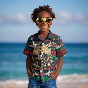 Bayard Rustin Peace In Action Christmas Kid Hawaiian Shirt Civil Rights Leader Holiday Floral Dove Peace Ugly Pattern