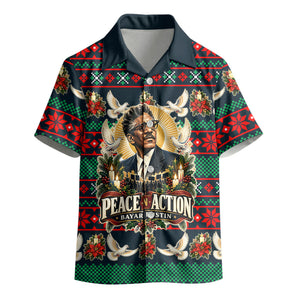 Bayard Rustin Peace In Action Christmas Kid Hawaiian Shirt Civil Rights Leader Holiday Floral Dove Peace Ugly Pattern