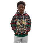 Bayard Rustin Peace In Action Christmas Kid Hoodie Civil Rights Leader Holiday Floral Dove Peace Ugly Pattern