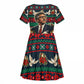 Bayard Rustin Peace In Action Christmas Kid Short Sleeve Dress Civil Rights Leader Holiday Floral Dove Peace Ugly Pattern