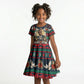 Bayard Rustin Peace In Action Christmas Kid Short Sleeve Dress Civil Rights Leader Holiday Floral Dove Peace Ugly Pattern