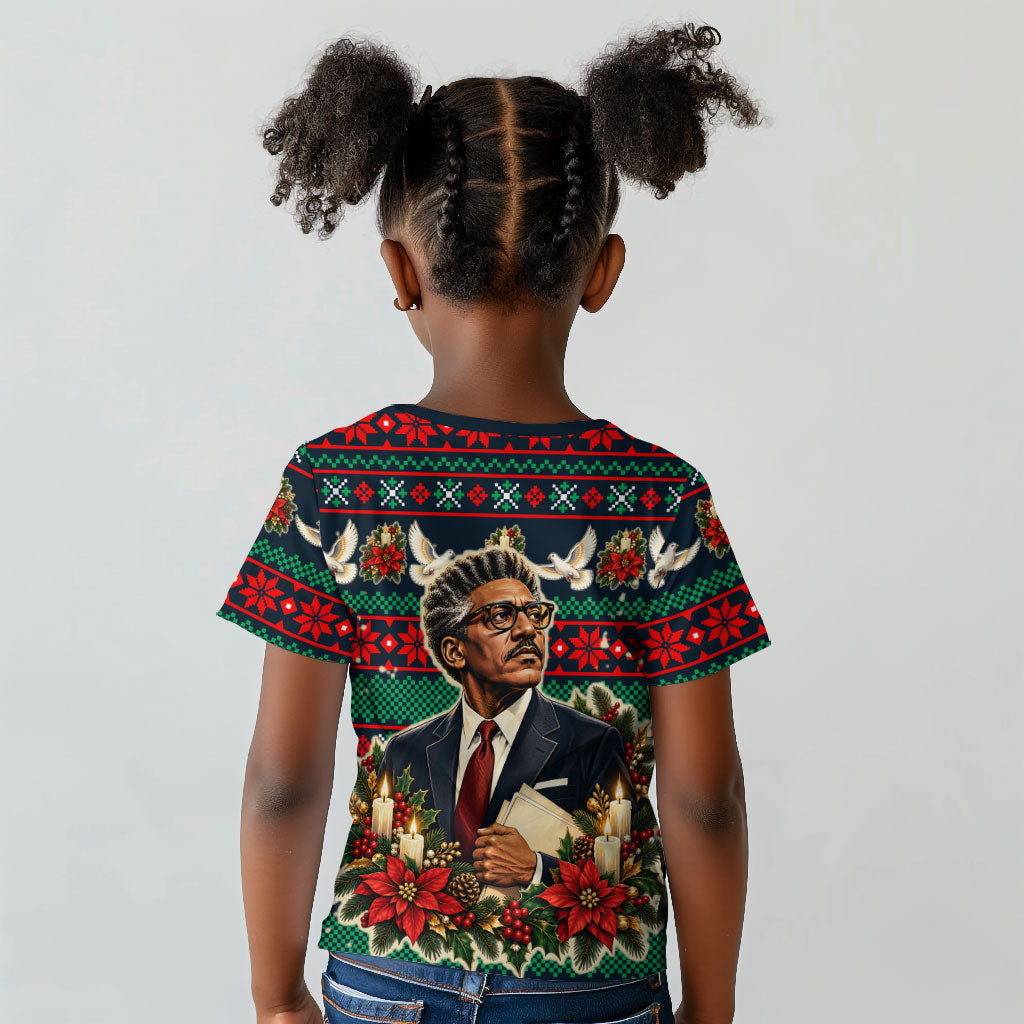Bayard Rustin Peace In Action Christmas Kid T shirt Civil Rights Leader Holiday Floral Dove Peace Ugly Pattern