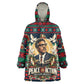 Bayard Rustin Peace In Action Christmas Kid Wearable Blanket Hoodie Civil Rights Leader Holiday Floral Dove Peace Ugly Pattern