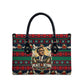 Bayard Rustin Peace In Action Christmas Leather Bag Civil Rights Leader Holiday Floral Dove Peace Ugly Pattern