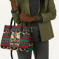 Bayard Rustin Peace In Action Christmas Leather Bag Civil Rights Leader Holiday Floral Dove Peace Ugly Pattern