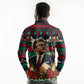 Bayard Rustin Peace In Action Christmas Long Sleeve Polo Shirt Civil Rights Leader Holiday Floral Dove Peace Ugly Pattern