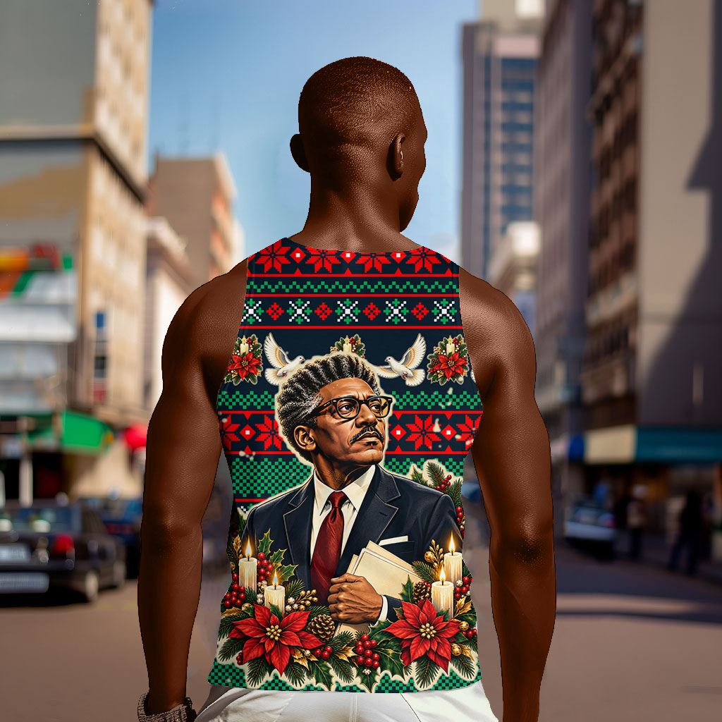 Bayard Rustin Peace In Action Christmas Men Tank Top Civil Rights Leader Holiday Floral Dove Peace Ugly Pattern
