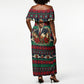 Bayard Rustin Peace In Action Christmas Off Shoulder Maxi Dress Civil Rights Leader Holiday Floral Dove Peace Ugly Pattern
