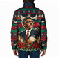 Bayard Rustin Peace In Action Christmas Padded Jacket Civil Rights Leader Holiday Floral Dove Peace Ugly Pattern