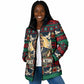 Bayard Rustin Peace In Action Christmas Padded Jacket Civil Rights Leader Holiday Floral Dove Peace Ugly Pattern