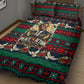 Bayard Rustin Peace In Action Christmas Quilt Bed Set Civil Rights Leader Holiday Floral Dove Peace Ugly Pattern