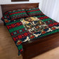 Bayard Rustin Peace In Action Christmas Quilt Bed Set Civil Rights Leader Holiday Floral Dove Peace Ugly Pattern
