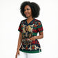 Bayard Rustin Peace In Action Christmas Scrub Top Civil Rights Leader Holiday Floral Dove Peace Ugly Pattern