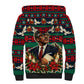 Bayard Rustin Peace In Action Christmas Sherpa Hoodie Civil Rights Leader Holiday Floral Dove Peace Ugly Pattern