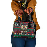 Bayard Rustin Peace In Action Christmas Shoulder Handbag Civil Rights Leader Holiday Floral Dove Peace Ugly Pattern