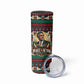 Bayard Rustin Peace In Action Christmas Skinny Tumbler Civil Rights Leader Holiday Floral Dove Peace Ugly Pattern
