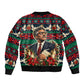 Bayard Rustin Peace In Action Christmas Sleeve Zip Bomber Jacket Civil Rights Leader Holiday Floral Dove Peace Ugly Pattern