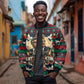 Bayard Rustin Peace In Action Christmas Sleeve Zip Bomber Jacket Civil Rights Leader Holiday Floral Dove Peace Ugly Pattern