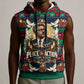 Bayard Rustin Peace In Action Christmas Sleeveless Hoodie Civil Rights Leader Holiday Floral Dove Peace Ugly Pattern